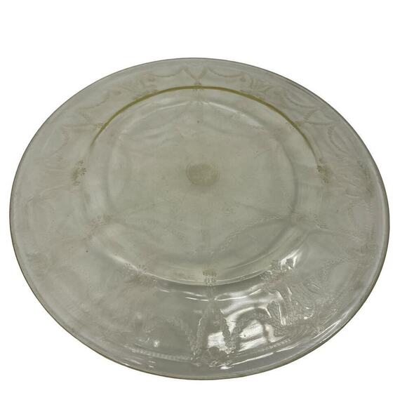 VTG Anchor Hocking Cameo Ballerina Depression Glass Plates Teacup Yellow - Picture 9 of 10